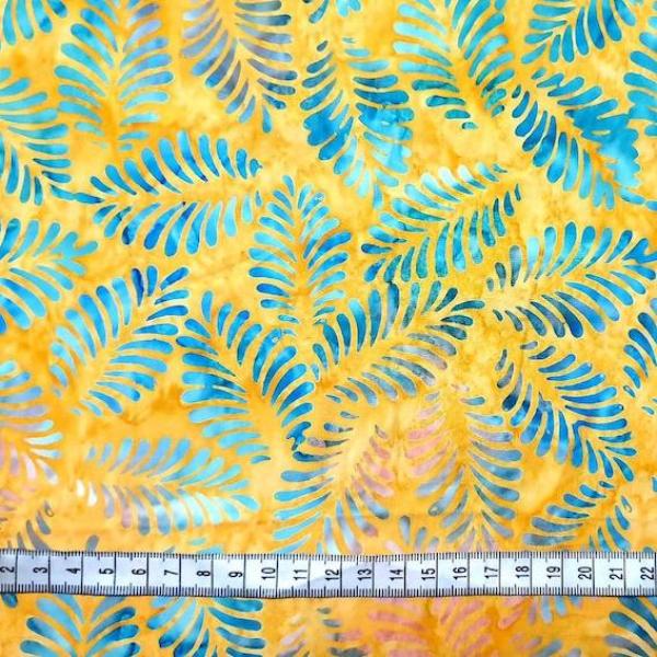 ORANGE PETROL - Chrome - Batikstoff aus Indonesien